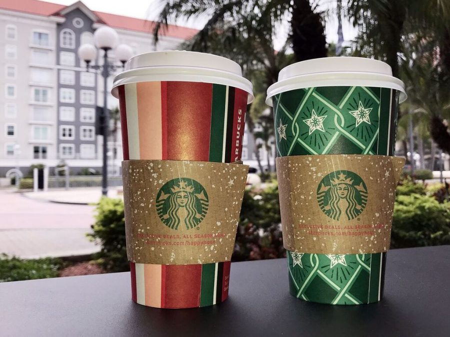 The three featured drinks on the Starbucks website for this holiday season are caramel brulée latte, peppermint mocha and toasted white chocolate mocha. These drinks have been available since Nov. 1.