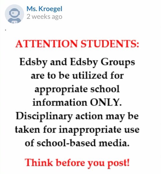 The morning after the meme outbreak, Donna Kroegel notified the senior class that disciplinary action may be taken if a similar incident were to happen again. Krogel aimed to warn the Plant student body to think before they post while using the platform. 