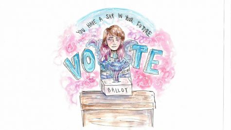 A column by a staffer on why voting is a necessary step in the United States. Artwork by Summer Purks.