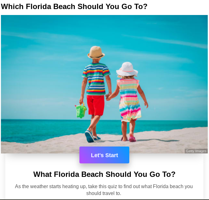 Which Florida beach should you go to?