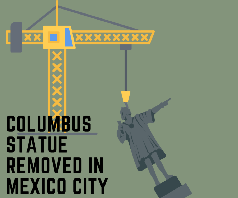 Original Columbus statue implemented in the nineteenth century taken down by orders of New Mexico’s mayor Claudia Sheinbaum.