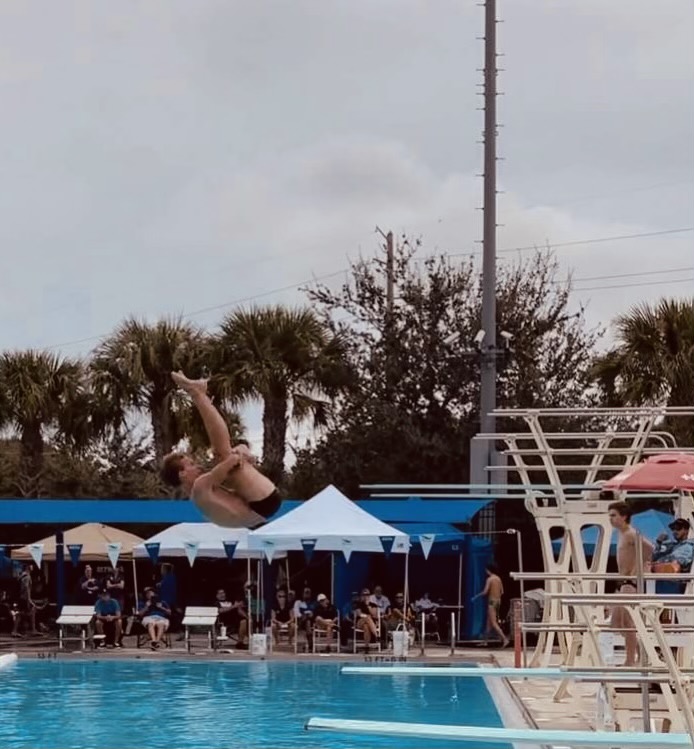 Flipping+midair%2C+senior+Maxwell+Rolla-Mullins+competed+in+the+state+finals+for+swim+and+dive+on+Nov.+12-14.+Plant+had+many+swimmers%2Fdivers+compete+in+the+meet.