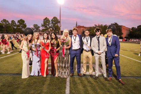 This is a photo of a group of students on the homecoming court last year