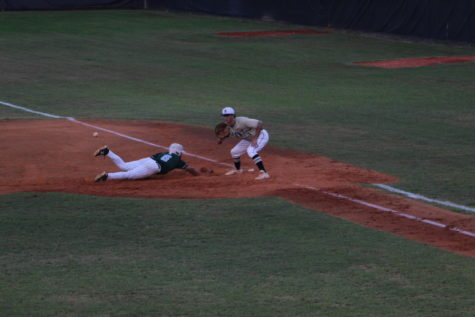 Senior Jack Meade is the next runner up for batter at the Sickles vs Plant game. “As a whole, our team played pretty well. We had a rough first couple of innings, but the team got the offense going. Sickles is a great team, whenever we play them its always a good game