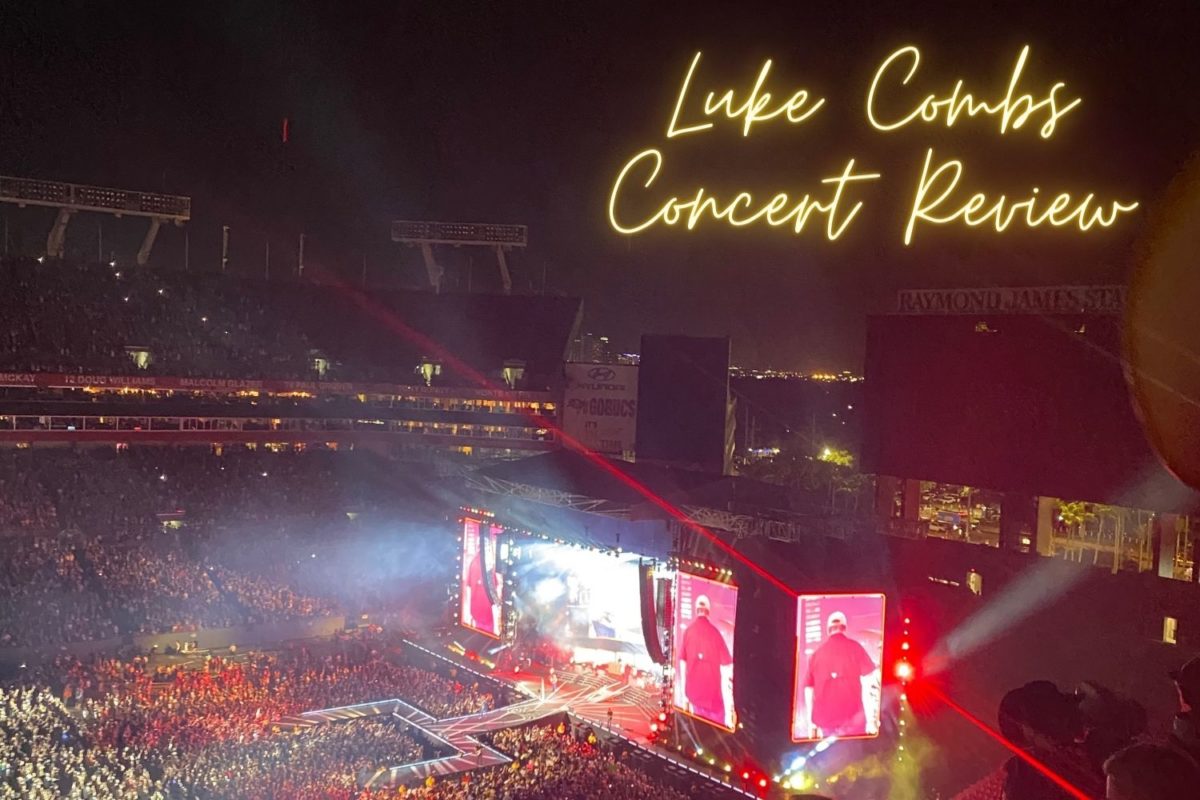 On+Jul.+8%2C+Luke+Combs+came+to+Raymond+James+Stadium+to+perform+his+new+album+in+front+of+thousands+of+fans.+The+concert+was+full+of+dancing%2C+singing%2C+bringing+special+guests+out+on+stage%2C+and+a+lot+of+fun.+