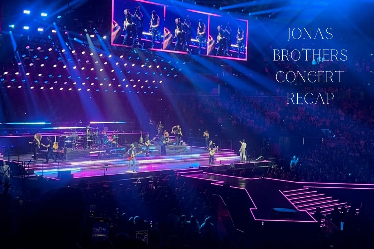 The+Jonas+Brothers%2C+a+band+of+brothers+who+have+won+countless+awards+for+their+five+albums%2C+perform+in+Tampa%2C+Fla.+On+Oct.+12.+The+near+sold-out+show+was+one+of+the+many+stops+along+their+Five+Albums%2C+One+Night+World+Tour.+Scroll+to+learn+more+about+everything+that+happened+at+the+show.+