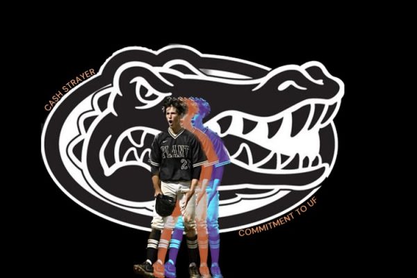 Cash Strayer, a junior at Plant, committed to the University of Florida in May of 2022 for baseball. Strayer was a very important and prominent player in the 2022-2023 Plant Varsity Baseball and helped led the team to the States Championship in May of that year. 