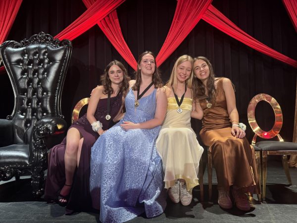  95 years ago, Plant High School had its first Pantherilla. The remaining prom court nominees from left to right are Seniors Crimson Freeman, Corinne Kudzinski, Libby Lewis, and Lily Slaughter. Read more to find out about the history of Pantherilla.  
Photo Credits: 2024 photos Jenise Gorman, 1929 photos HB Plant Yearbook.