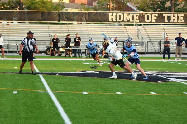 Junior Dylan Lorenzo chases after the ball. The game ended with a Plant win of 17-4 over Berkeley. 