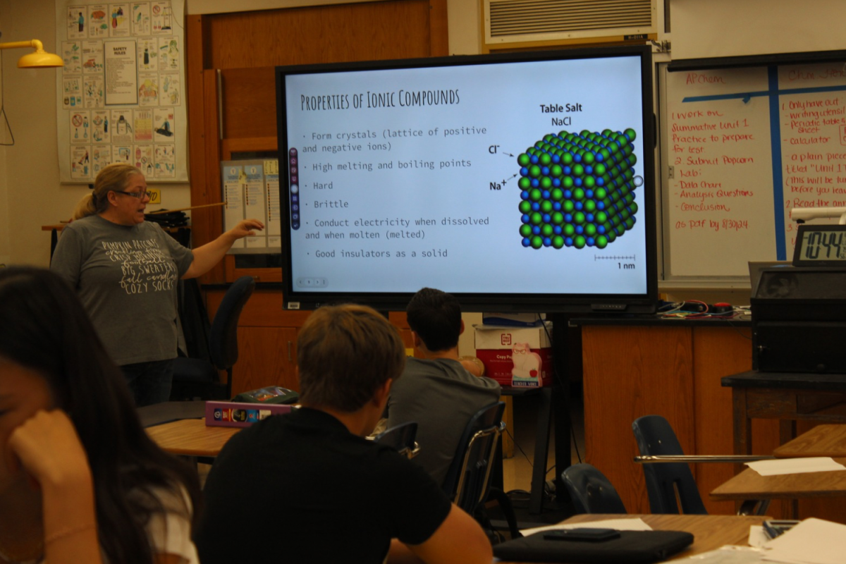  The AP Chemistry teacher, Mrs. Marr is teaching her students a lesson on the properties of Ionic compounds. Marr just finished her second year teaching AP chemistry.