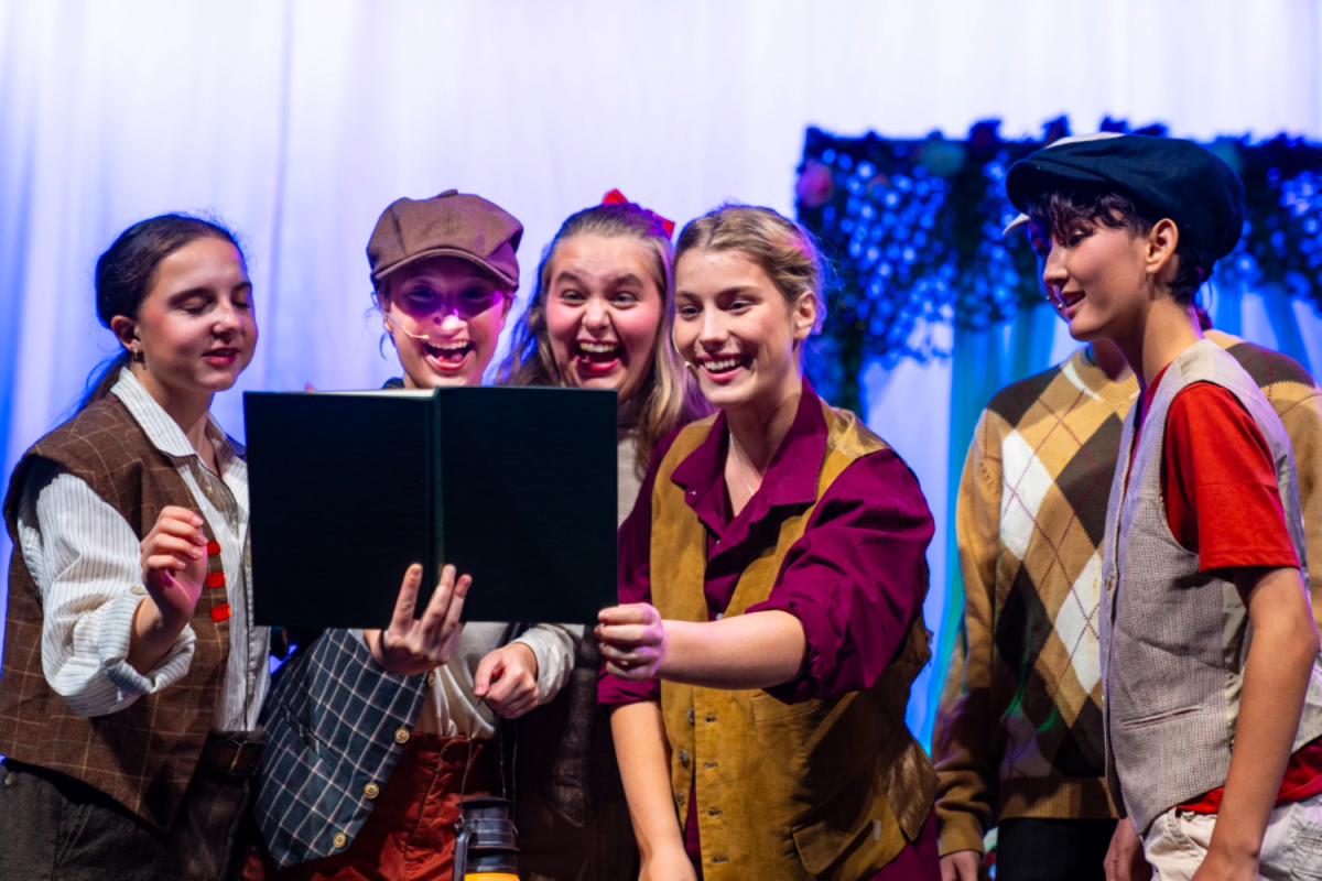 The Mechanicals prepare for their play-within-a-play. The play was showcased at the shows humorous conclusion. 