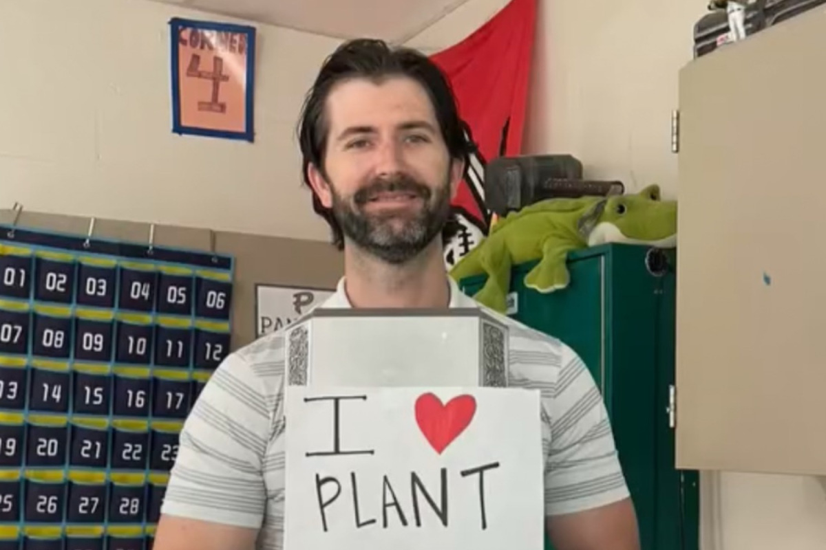 Kurt Thoreson smiles in preparation for the scores that his students will receive on their AP Biology exam. Thoreson shared that he prepared his students to the best of his ability and feels strongly about how they will do on their final exam.