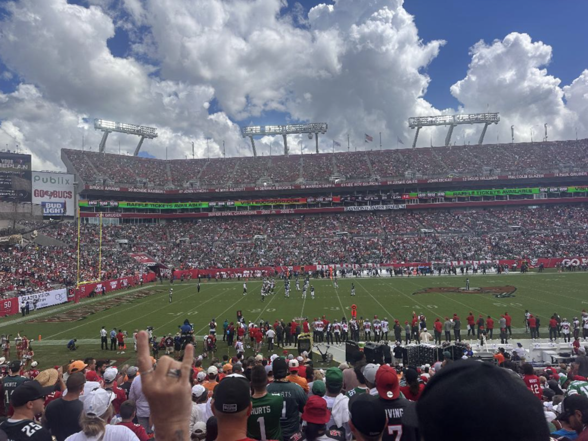 Raymond James Stadium displayed vibrance during the Bucs vs Eagles game on Sunday, Aug 27. The Bucs lost the game 31-25.