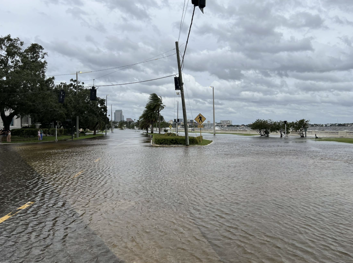 Bayshore Blvd. floods as the threat of the incoming hurricane becomes more and more imminent. Hurricane Milton hit Florida soon after Hurricane Helene made landfall in the state.