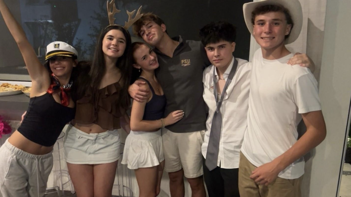 Everyone pictured is showing off their 2024 Halloween costumes like Brooke Cohen, a junior, as a sailor and Cecelia Bosque, a junior, as a deer. Their costumes stood as the perfect examples of this year's most popular. 
