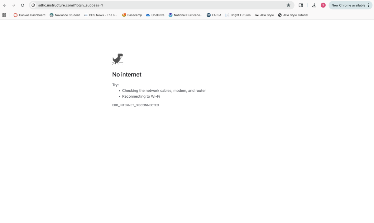 Everything looks normal on Canvas now, but it wasn’t on Oct. 20. During the AWS crash, students watched their browsers freeze and pages fail to load.