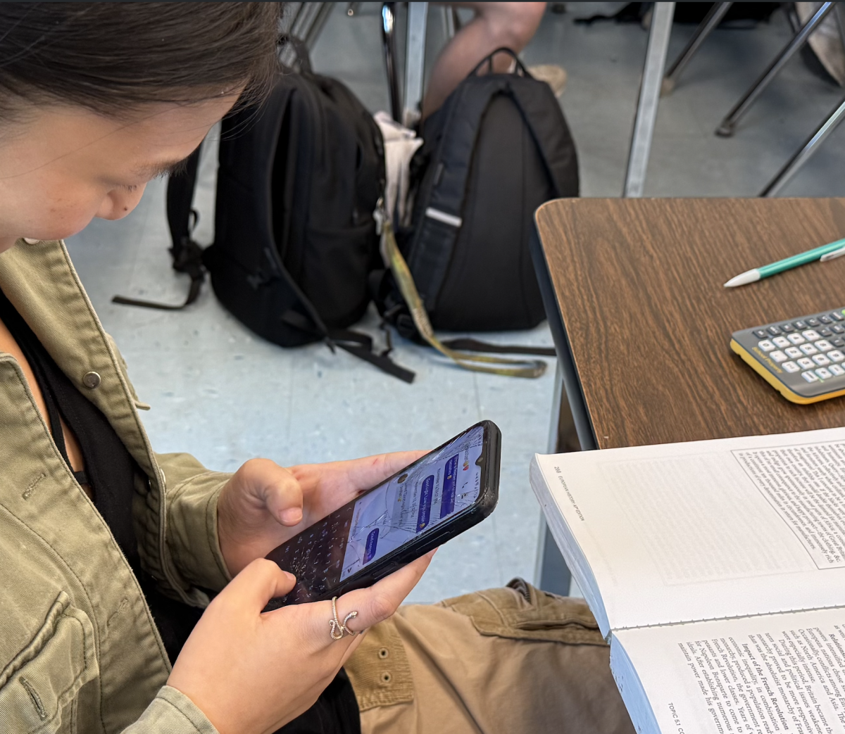 Audrey Bergen (12) procrastinates on her school work. Procrastination has become a major issue in American society, affecting children, teenagers, and adults. 