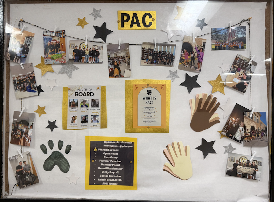 The board of Plant High School's Panther Advisory Council (PAC) club is shown above. The club focused on unity among students.