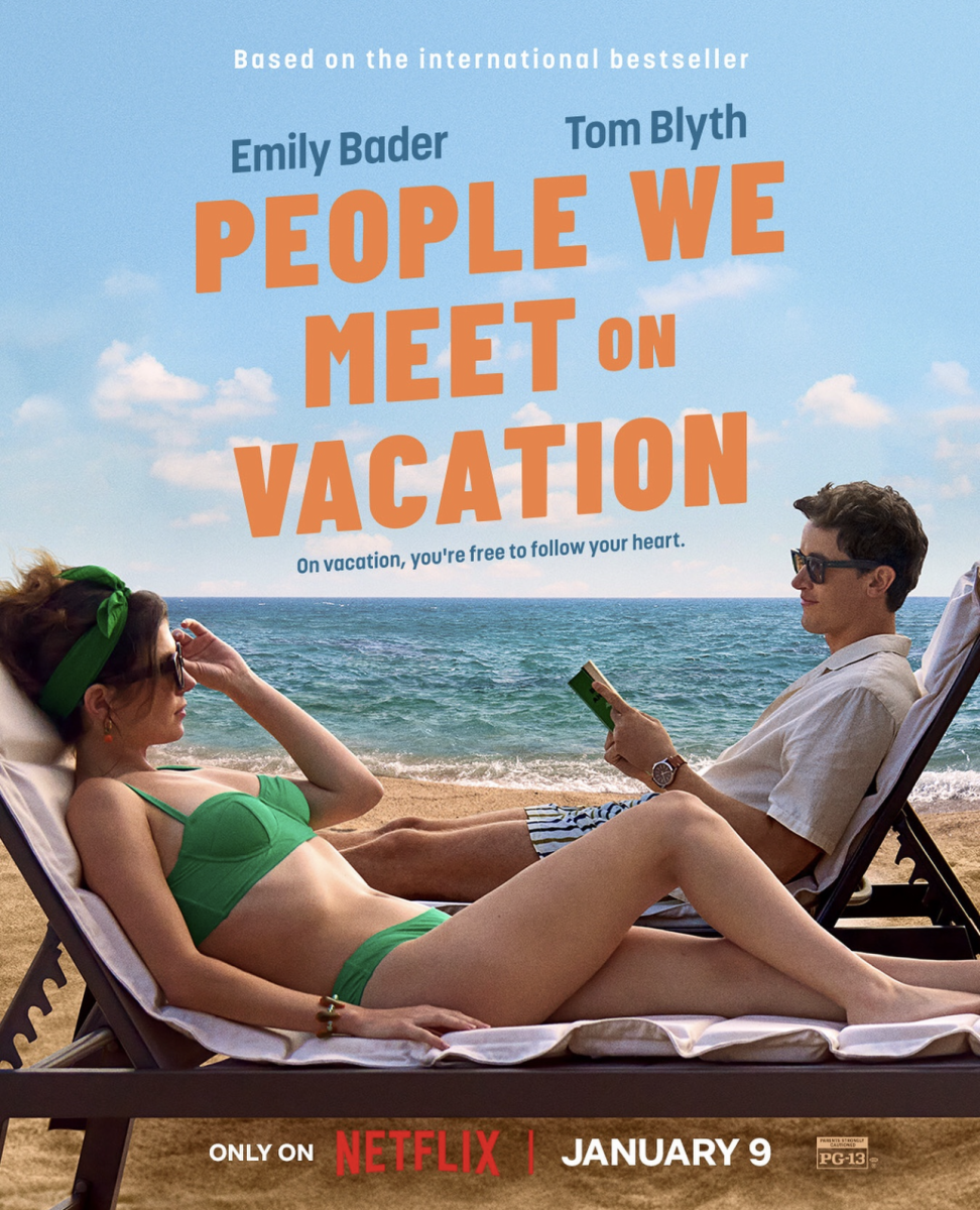 Emily Bader and Tom Blyth share a quiet moment in People We Meet on Vacation as their characters reflect on years of friendship and unspoken feelings. The film premiered on Netflix Jan. 9, 2026, and quickly became a trending romantic comedy, drawing attention for its heartfelt portrayal of love and authenticity. 