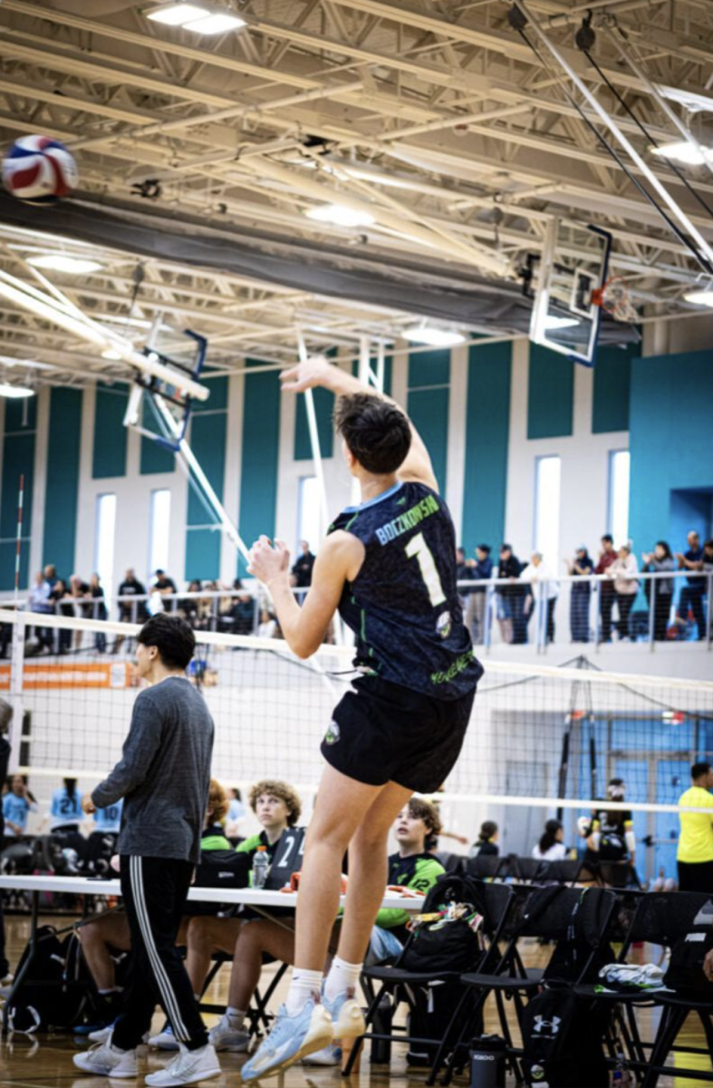 William Boczkowski (10) hits in his first tournament with his new team. Boczkowski made many hits like this in his two Denmark National Championship appearances. 