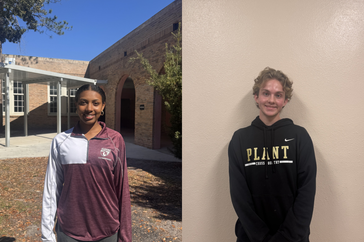 Plant High School seniors Fiyori Russom and Charlie Nash are applying for the Florida Dairy Farmers Academic All-State Team Scholarship. The merit-based program recognizes student-athletes who excel in both academics and varsity sports while planning to pursue a bachelor’s degree at one of Florida's colleges or universities.