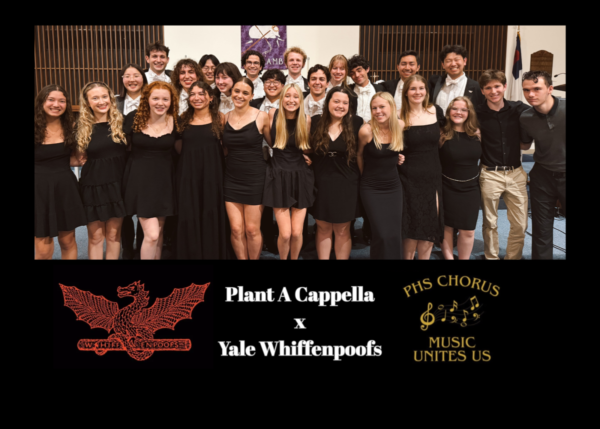The Plant High School a cappella students joined the Yale Whiffenpoofs onstage at the Holy Trinity Lutheran Church to perform. The Whiffenpoofs have a strong history, performing for world-renowned artists.