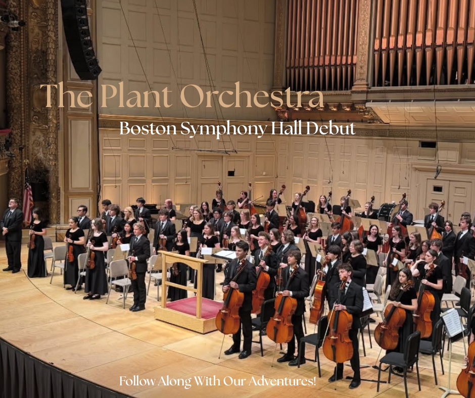 Playing at Boston Symphony Hall, Plant High's Orchestra stands after their performance. The concert took place on Sunday, March 29.